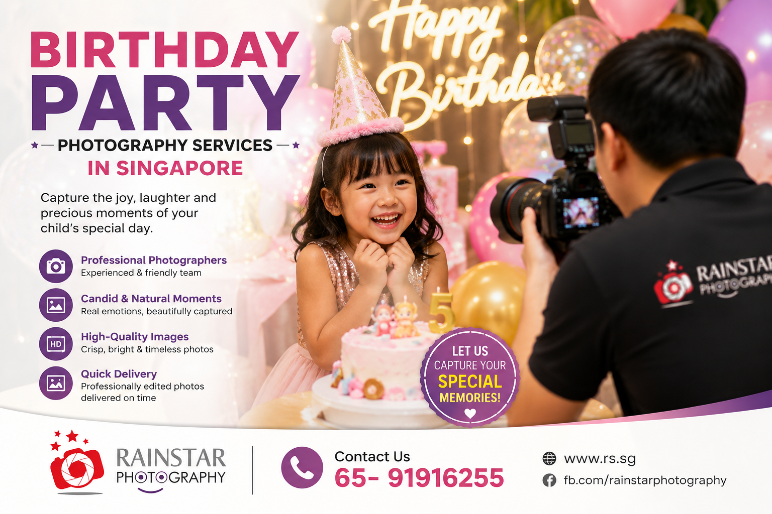 Turn Birthday Celebrations into Timeless Visual Stories with Rainstar Photography