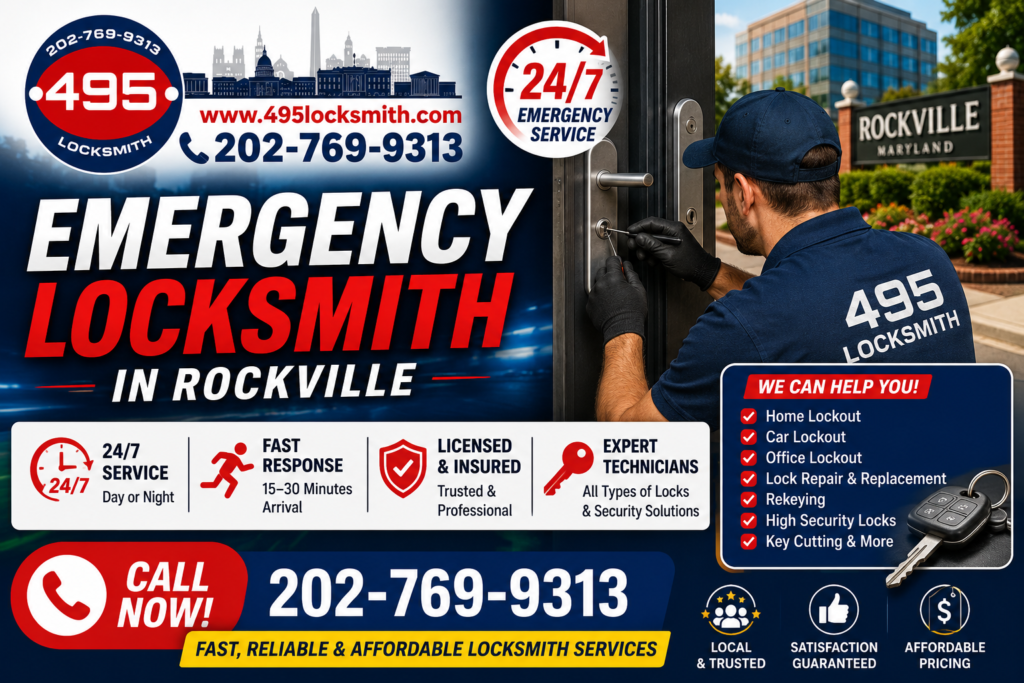 495 Locksmith – Beltway Home Services Enhances 24/7 Emergency Locksmith Solutions in Rockville
