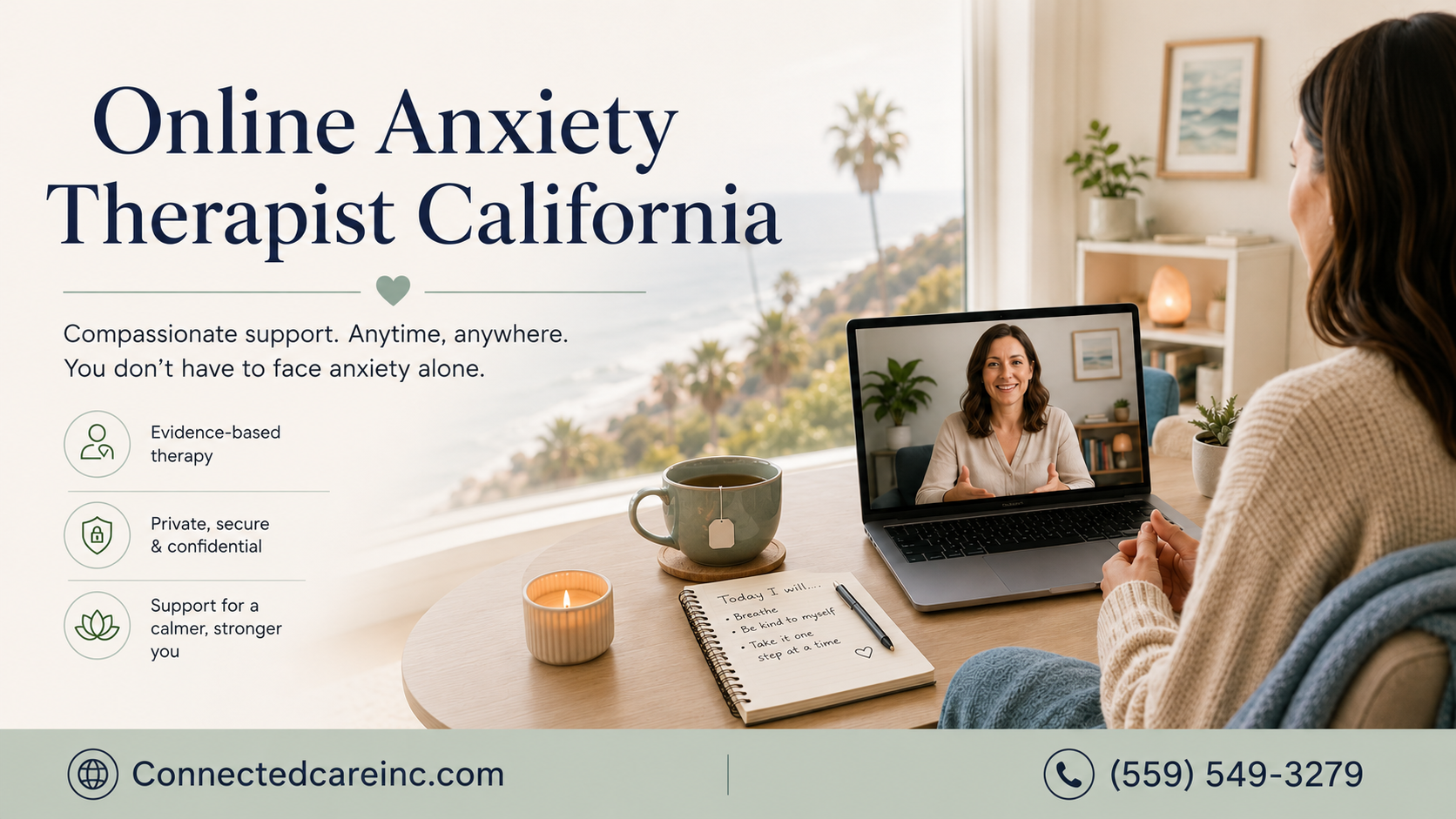 Connected Care Offers Online Anxiety Therapy Across California